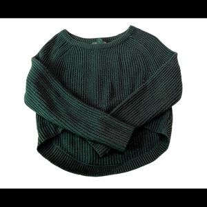 Black Cropped knitted sweater